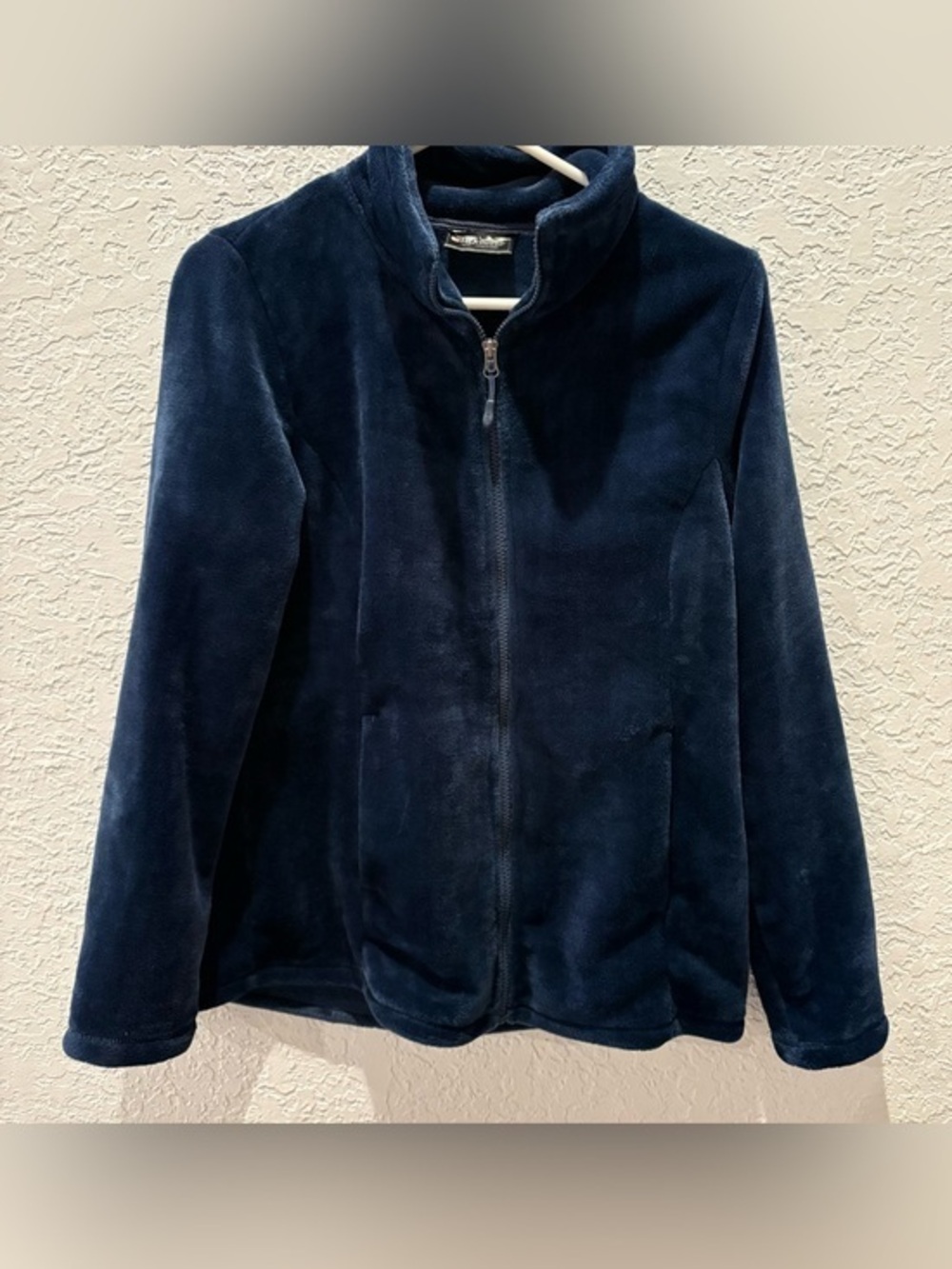 Plush Navy Jacket with Full Zip